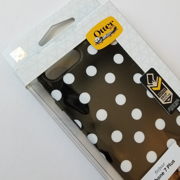 ❗OtterBox iPhone 7 Plus, Date Night  Black and White Polka Dot Case❗ - Picture 3 of 6